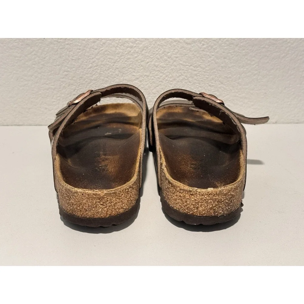Birkenstock Sydney Graceful Taupe Birko-Flor Sandal Sz US 10 EU 41 Strap Buckle